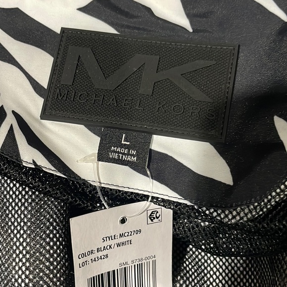 Michael Kors Mens Large Black Full Zip Bomber Jacket NWT - Picture 5 of 6